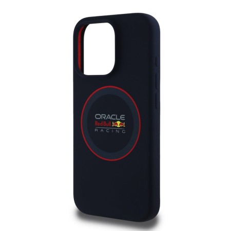 Husa pentru iPhone 15 Pro - Red Bull Racing Silicone Red Ring MagSafe (RBHMP15L24SIILVR) - Navy