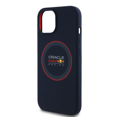 Husa pentru iPhone 14 - Red Bull Racing Silicone Red Ring MagSafe (RBHMP14S24SIILVR) - Navy