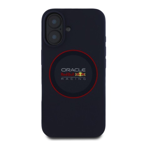 Husa pentru iPhone 16 - Red Bull Racing Silicone Red Ring MagSafe (RBHMP16S24SIILVR) - Navy