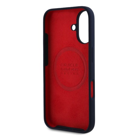 Husa pentru iPhone 16 - Red Bull Racing Silicone Red Ring MagSafe (RBHMP16S24SIILVR) - Navy