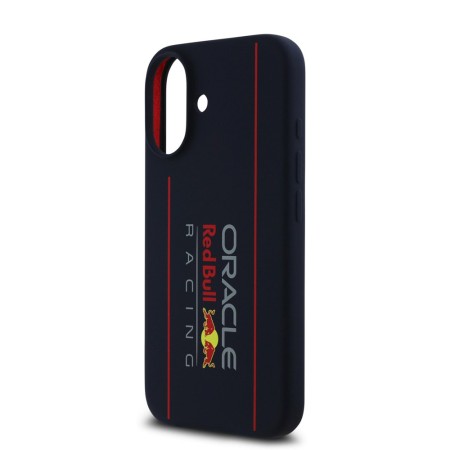 Husa pentru iPhone 16 - Red Bull Racing Silicone Oversize Vertical Logo MagSafe (RBHMP16S24SIOLRV) - Navy