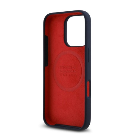 Husa pentru iPhone 16 Pro - Red Bull Racing Silicone Oversize Vertical Logo MagSafe (RBHMP16L24SIOLRV) - Navy