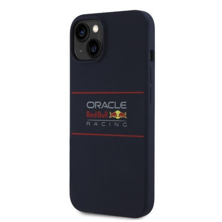 Husa pentru iPhone 14 - Red Bull Racing Silicone Horizontal Centered Logo MagSafe (RBHMP14S24SIHSRV) - Navy