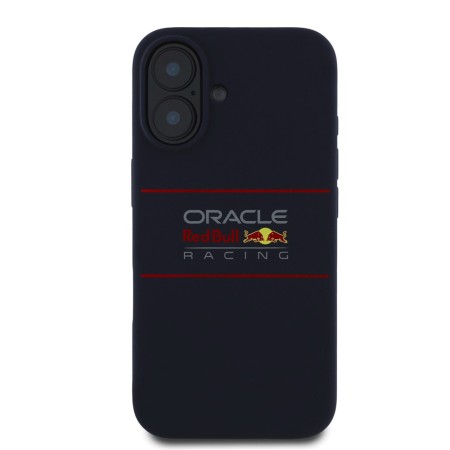 Husa pentru iPhone 16 Plus - Red Bull Racing Silicone Horizontal Centered Logo MagSafe (RBHMP16M24SIHSRV) - Navy