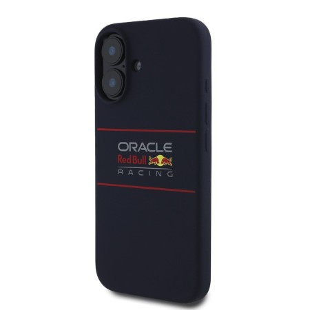 Husa pentru iPhone 16 Plus - Red Bull Racing Silicone Horizontal Centered Logo MagSafe (RBHMP16M24SIHSRV) - Navy