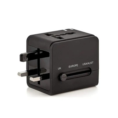 Adaptor pentru Priza PD20W, QC, USB, Type-C, EU, UK, AUS, US - Techsuit (HHT148) - Black