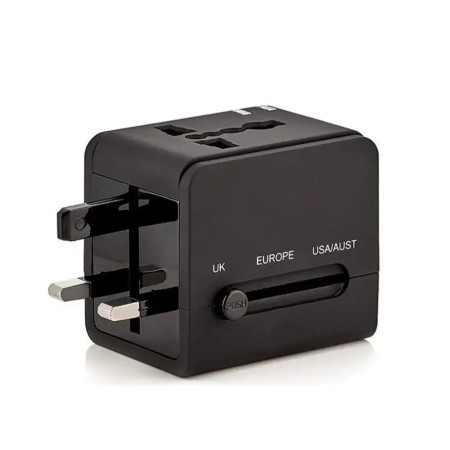 Adaptor pentru Priza PD20W, QC, USB, Type-C, EU, UK, AUS, US - Techsuit (HHT148) - Black