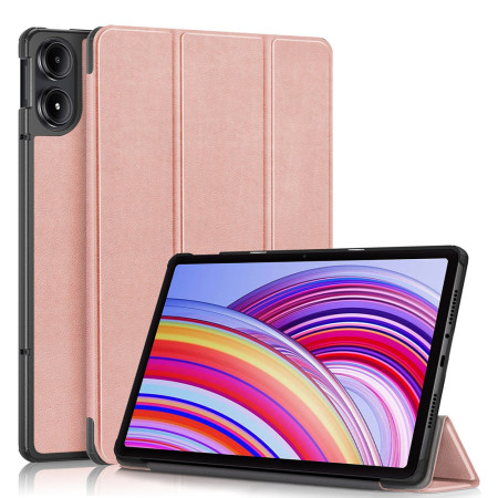 Husa Tableta pentru Xiaomi Redmi Pad Pro / Poco Pad - Microfibra, Auto Sleep/Wake, Protectie Antisoc, Rose Gold