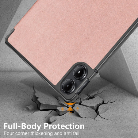 Husa Tableta pentru Xiaomi Redmi Pad Pro / Poco Pad - Microfibra, Auto Sleep/Wake, Protectie Antisoc, Rose Gold