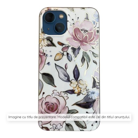 Husa pentru Samsung Galaxy S24 FE - Techsuit Marble Series - Chloe White