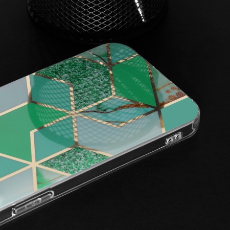 Husa pentru iPhone 16 - Techsuit Marble Series - Green Hex