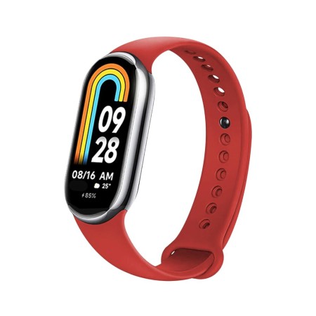 Curea pentru Xiaomi Mi Band 8 / 8 NFC / 9 / 9 NFC - Fixed Silicone Strap - Red