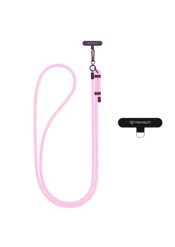 Snur pentru Telefon, Carabina, Durabil, Ajustabil, Nailon Impletit, Universal - Flamingo Pink