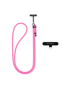 Snur pentru Telefon, Carabina, Durabil, Ajustabil, Nailon Impletit, Universal - Hot Pink