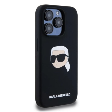 Husa pentru iPhone 15 - Karl Lagerfeld Silicone MagSafe - Karls Head