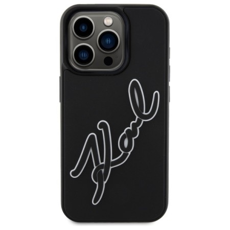 Husa pentru iPhone 15 Pro - Karl Lagerfeld 3D Design - Rubber Signature