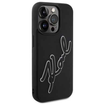 Husa pentru iPhone 15 Pro - Karl Lagerfeld 3D Design - Rubber Signature