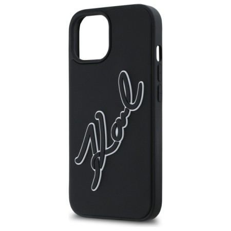 Husa pentru iPhone 15 - Karl Lagerfeld 3D Design - Rubber Signature