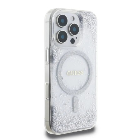 Husa pentru iPhone 16 Pro - IML Glitter Gradient MagSafe - Silver