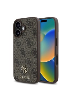 Husa pentru iPhone 16 - Guess Hardcase 4G Classic MagSafe - Brown