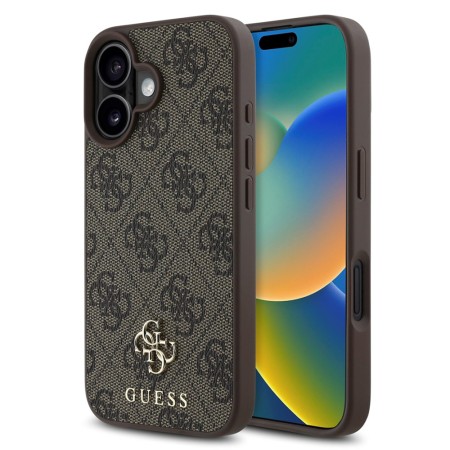 Husa pentru iPhone 16 - Guess Hardcase 4G Classic MagSafe - Brown