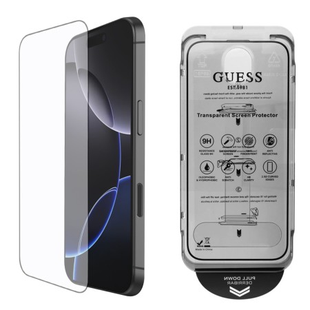 Folie pentru iPhone 16 Pro Max - Guess Classic 2.5D Outline - Black