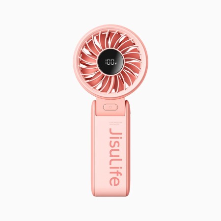 Ventilator Portabil 3600mAh cu Display Digital - JisuLife (Life7) - Pink