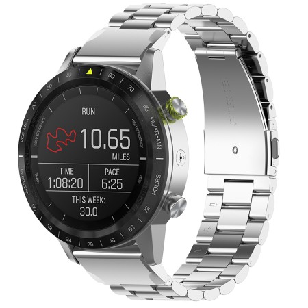 Curea pentru Instinct 2S/2S Solar/Approach S70 42mm/Forerunner 220/230/235/630/735 - Techsuit Watchband QuickFit 20mm (W010) - Silver