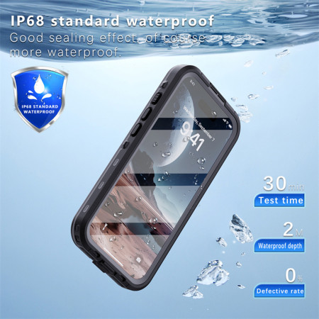 Husa pentru iPhone 16 - ShellBox Waterproof IP68 Case - Black