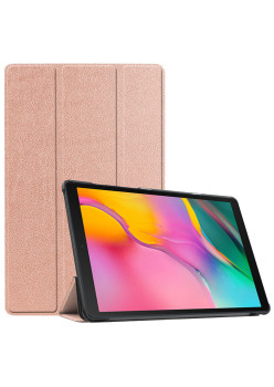 Husa tableta compatibila Samsung Galaxy Tab A8 10.5 (2021), FoldPro cu Microfibra, Auto Sleep/Wake, Rose Gold