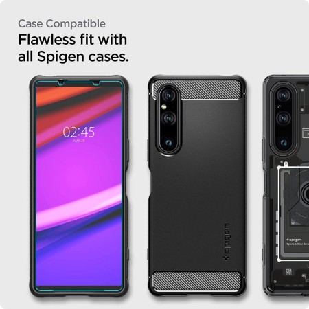 Folie pentru Sony Xperia 1 V (set 2) - Spigen Glas.TR Align Master - Clear