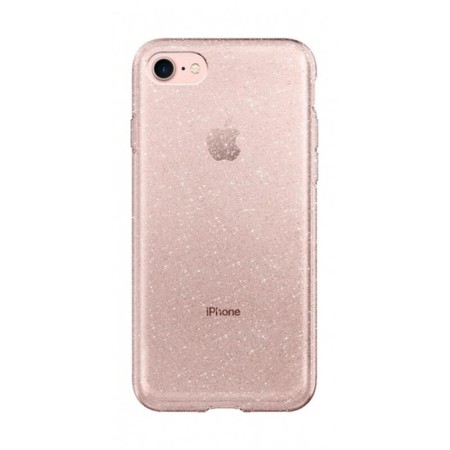 Huse pentru iPhone 7 - Spigen Liquid Crystal Glitter - Rose Quartz