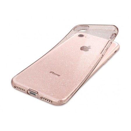 Huse pentru iPhone 7 - Spigen Liquid Crystal Glitter - Rose Quartz