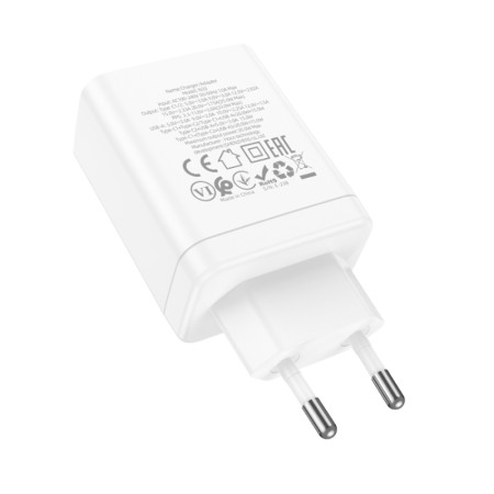 Incarcator pentru Priza USB, 2x Type-C, PD35W - Hoco Start (N33) - White