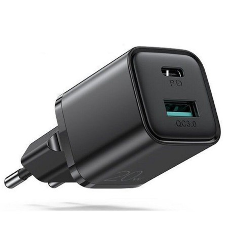 JoyRoom - Wall Charger (L-QP207) - Type-C PD20W, USB QC3.0, Fast Charging - Black