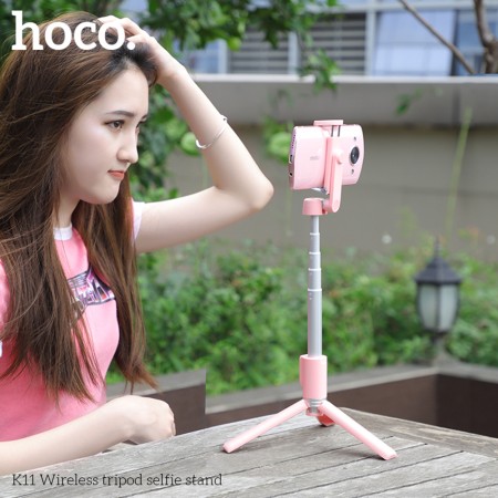 Hoco - Selfie Stick (K11) - Stable, with Tripod and Remote Controller - Black