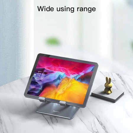 Yesido - Desk Holder (C185) - Foldable Design, Anti-Slip Silicone, for Phone, Tablet 4.5 - 13" - Silver