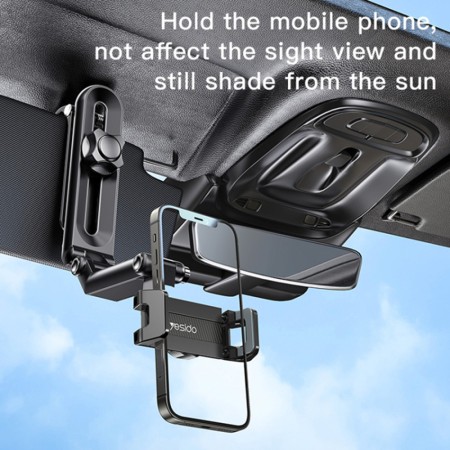 Yesido - Car Holder (C194) - for Sun Vision, Clamp Grip - Black