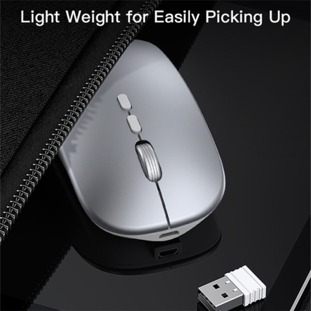 Yesido - Wireless Mouse (KB15) - 800/1200/1600DPI, 2.4G Connection - Silver