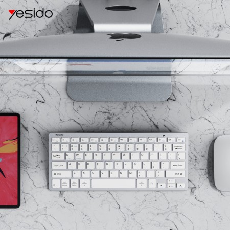 Yesido - Wireless Keyboard (KB11) - Support Multi-Device Sharing, Quick Response - White