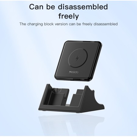 Yesido - Wireless Charger (DS15) - for Phone, Horizontal and Vertical Charging, 15W - Black