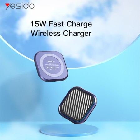 Yesido - Wireless Charger (DS14) - Fast Wireless Charging, 15W - Black