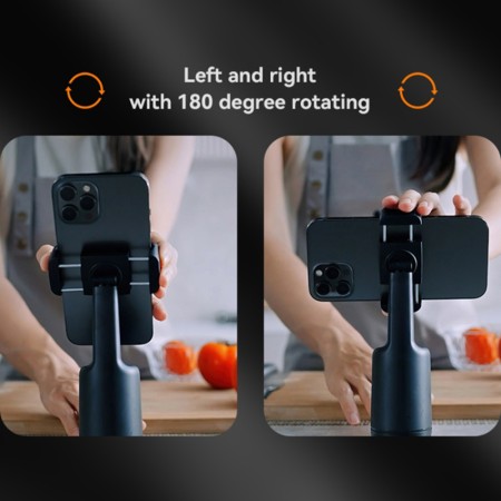 Yesido - Selfie Stick (SF15) - Intelligent Face Recognition, 360° Rotation - Black