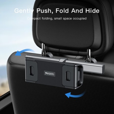 Yesido - Car Holder Prospering (C135) - Phones, for Headrest - Black