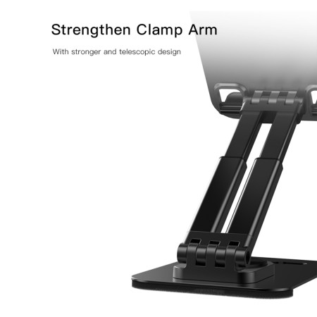 Yesido - Desk Holder (C183) - for Phone, Tablet, Foldable, Aluminum Alloy - Black