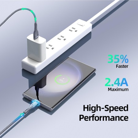 Cablu de Date Type-C Fast Charging 2.4A, 12W, 480Mbps, 1m - Duzzona (A8) - Grey