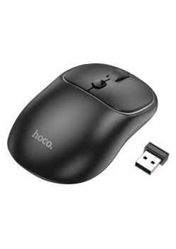 Mouse Wireless Fara Fir 2.4G, 1600 DPI Hoco Royal, Dark Night Black