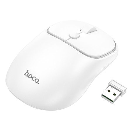 Mouse Wireless Hoco 2.4G, 1600 DPI Royal, Space White