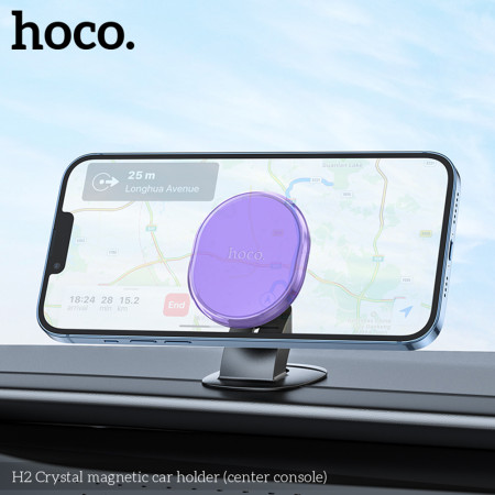 Suport telefon auto cu Magnet pentru Bord Hoco H2, Space Gray