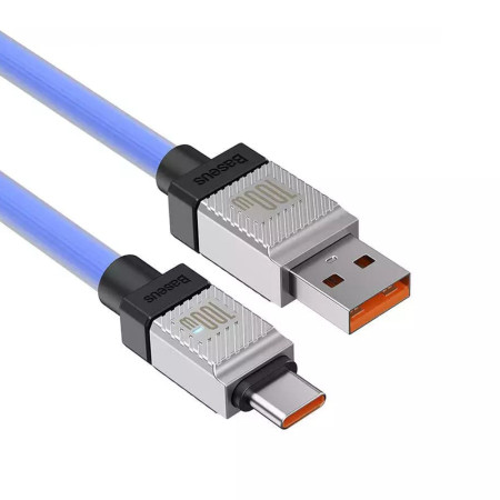 Cablu de Date USB la Tip-C Incarcare Super Rapida PD100W, 2m Baseus CoolPlay, Blue
